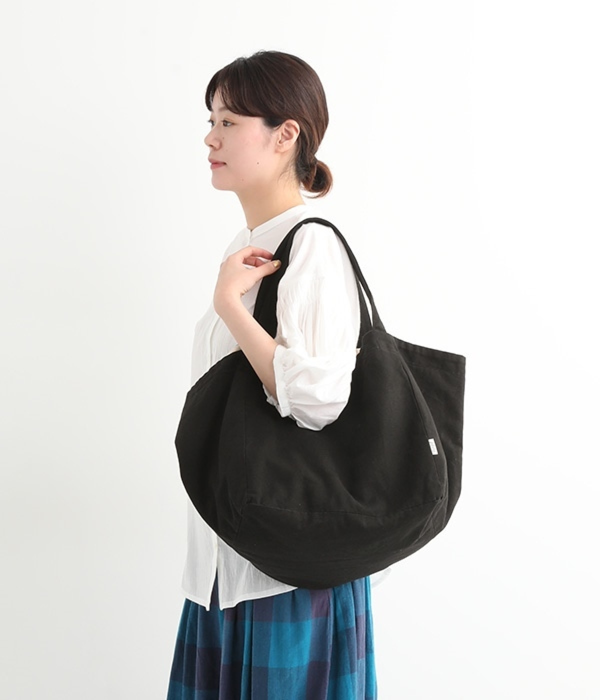 キャンバスキューブトートラージ(ブラック-ONESIZE)