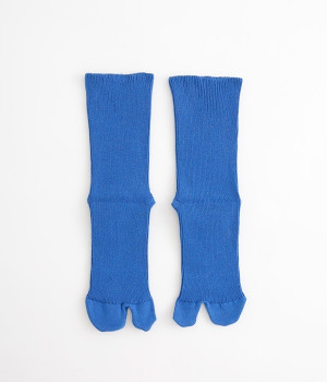 ギザコットンリブタビソックス(ブルー-ONESIZE)