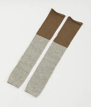 コットンリネン2wayロングチューブ(バイカラー/ブラウン-ONESIZE)