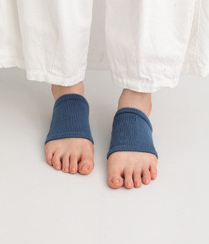 コットンパイルフットバンド(ブルー-ONESIZE)