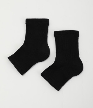 コットンパイルサンダルソックス(ブラック-ONESIZE)