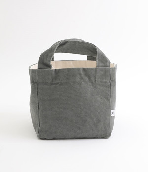キャンバスキューブトート　ミニ(グレー-ONESIZE)