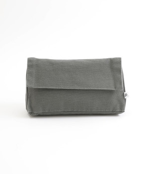 キャンバス　トライアングルポーチ　ラージ(グレー-ONESIZE)