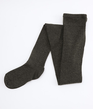 アクリルウール　ワイドリブタイツ(ヘイザーチャコール-ONESIZE)