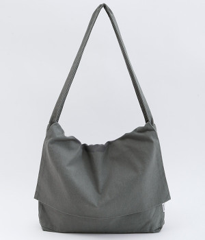 キャンバスメールバッグ(グレー-ONESIZE)