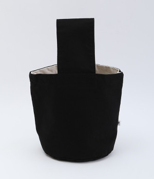 キャンバスバケットバッグミニ(ブラック-ONESIZE)