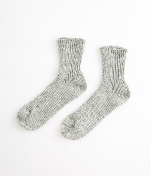 リネンショートソックス(ライトグレー-ONESIZE)