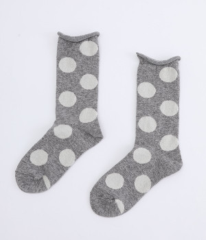 ウールビッグドットソックス(グレー-ONESIZE)