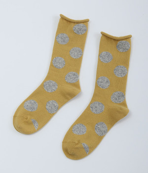 ウールビッグドットソックス(イエロー-ONESIZE)