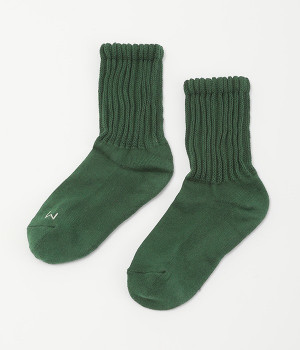 コットンリブパイルHMソックス(グリーン-ONESIZE)