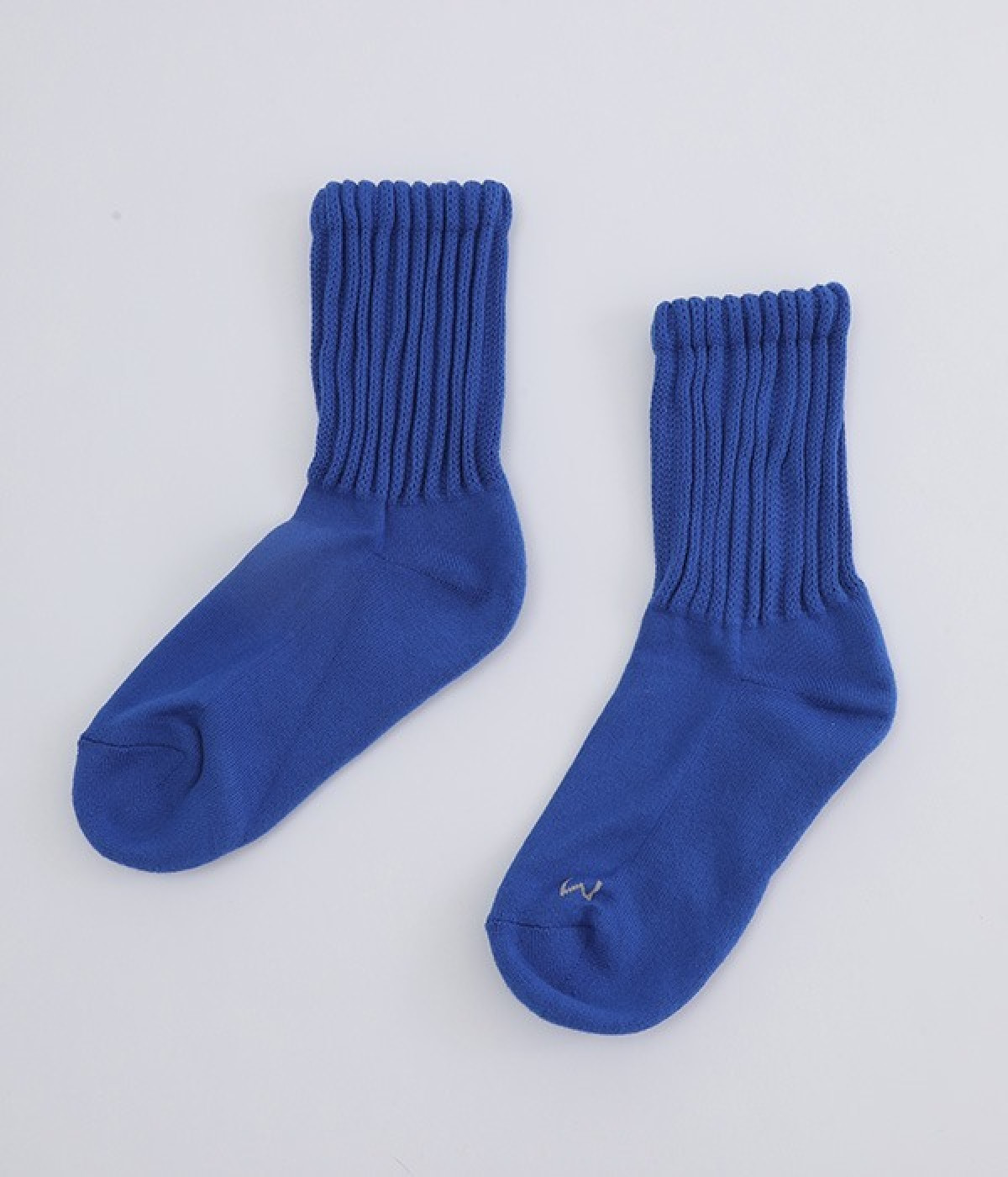 コットンリブパイルHMソックス(ブルー-ONESIZE)