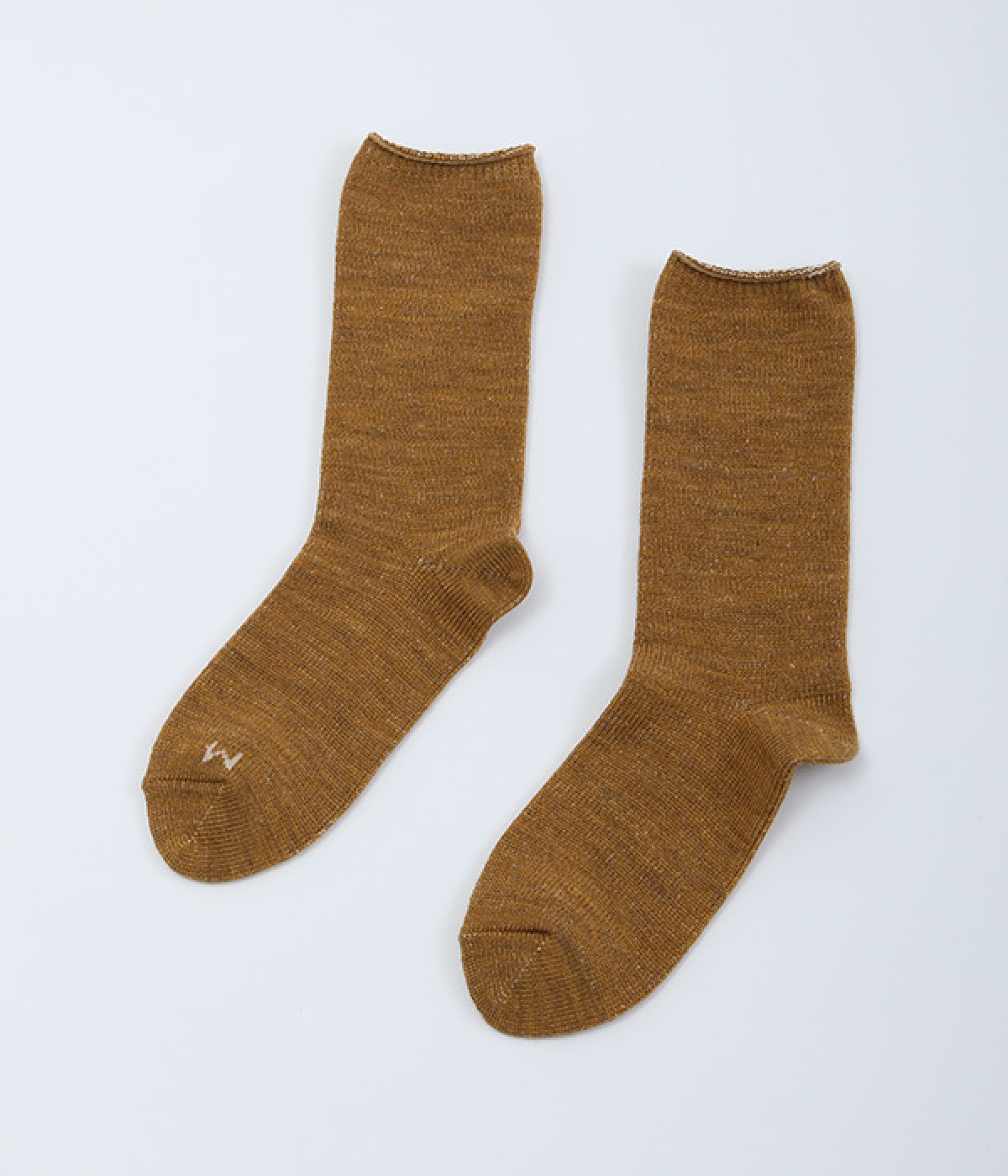 ウールコットンHMソックス(キャメル-ONESIZE)