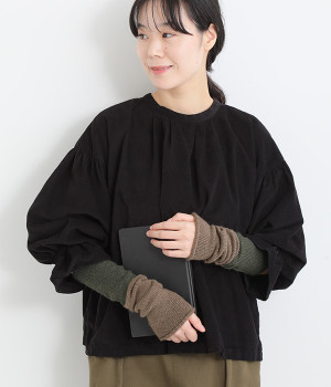 ウールミックス2WAYチューブ(バイカラー/ブラウン-ONESIZE)