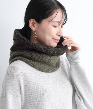 ネックウォーマー(バイカラー/チャコール-ONESIZE)