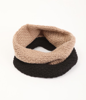 ネックウォーマー(バイカラー/ブラック-ONESIZE)