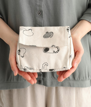 【maboさんコラボ】キャンバスプリント　トライアングルポーチ(カラー1-ONESIZE)