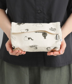 【maboさんコラボ】キャンバスプリント　トライアングルポーチL(カラー1-ONESIZE)