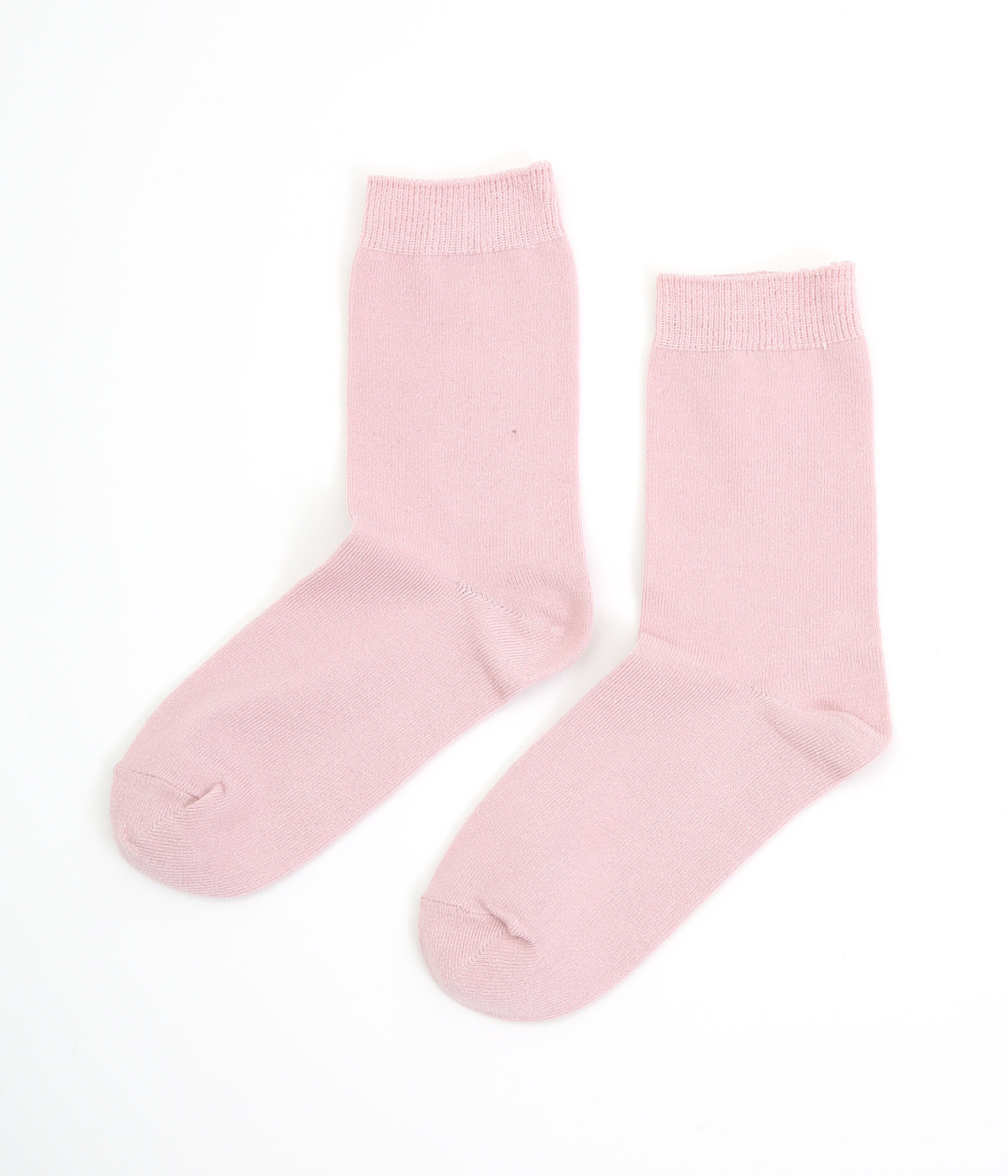 コットンリネンカラーソックス(ピンク-ONESIZE)