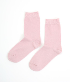 コットンリネンカラーソックス(ピンク-ONESIZE)