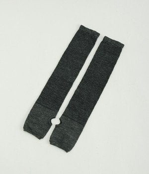 リネンメッシュアームカバーロング(チャコール-ONESIZE)