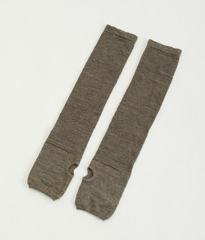 リネンメッシュアームカバーロング(ダークブラウン-ONESIZE)