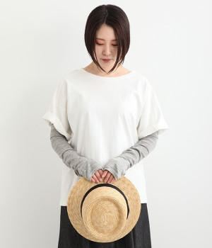 リネンメッシュアームカバーロング(グレー-ONESIZE)