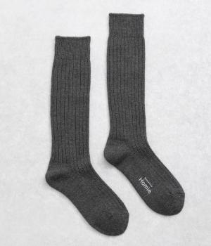 アクリルウールハイソックス(チャコール-F)