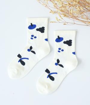 ボタニカルパターンソックス(オフ-F)