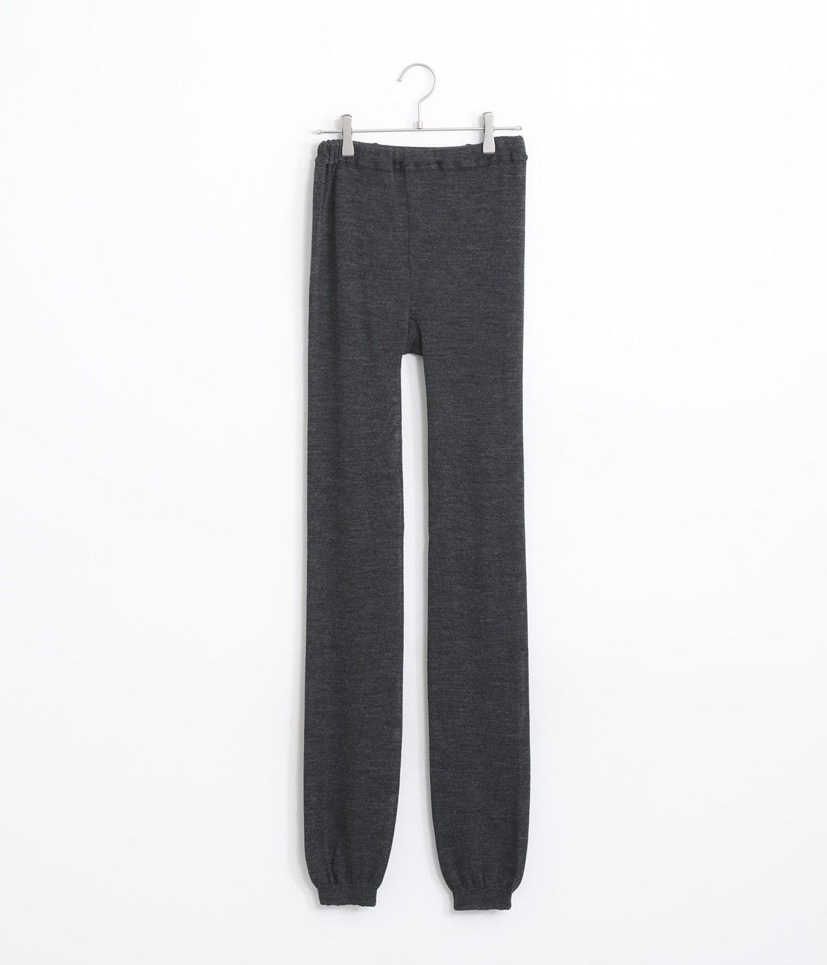 ウールシルクレギンス(チャコール-ML)