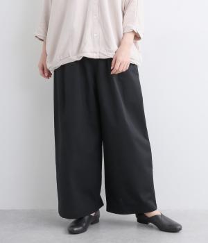 コットンワッシャーツイルワイドパンツ(ネイビー-F)