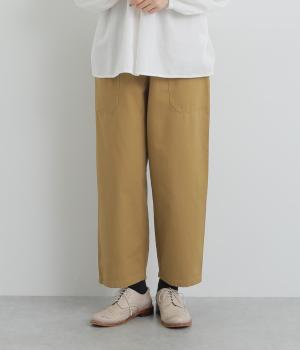 コットンツイルフロントポケットパンツ(ライトブラウン-F)