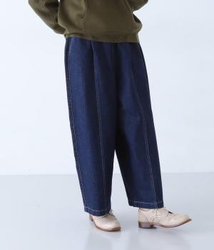 デニムワイドパンツ(インディゴ-F)