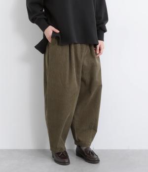 コーデュロイボリュームパンツ(オリーブ-F)
