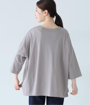 オーガニックコットン7分袖Tシャツ(グレー-ONESIZE)