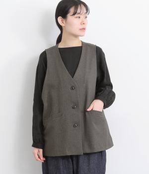 サージストレッチVネックベスト(チャコール-F)