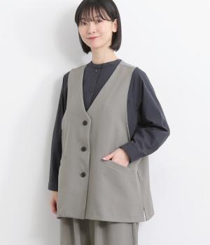 サージストレッチVネックベスト(グレー-F)