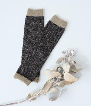 ウールミックスバイカラ―チューブ(ブラック-F)