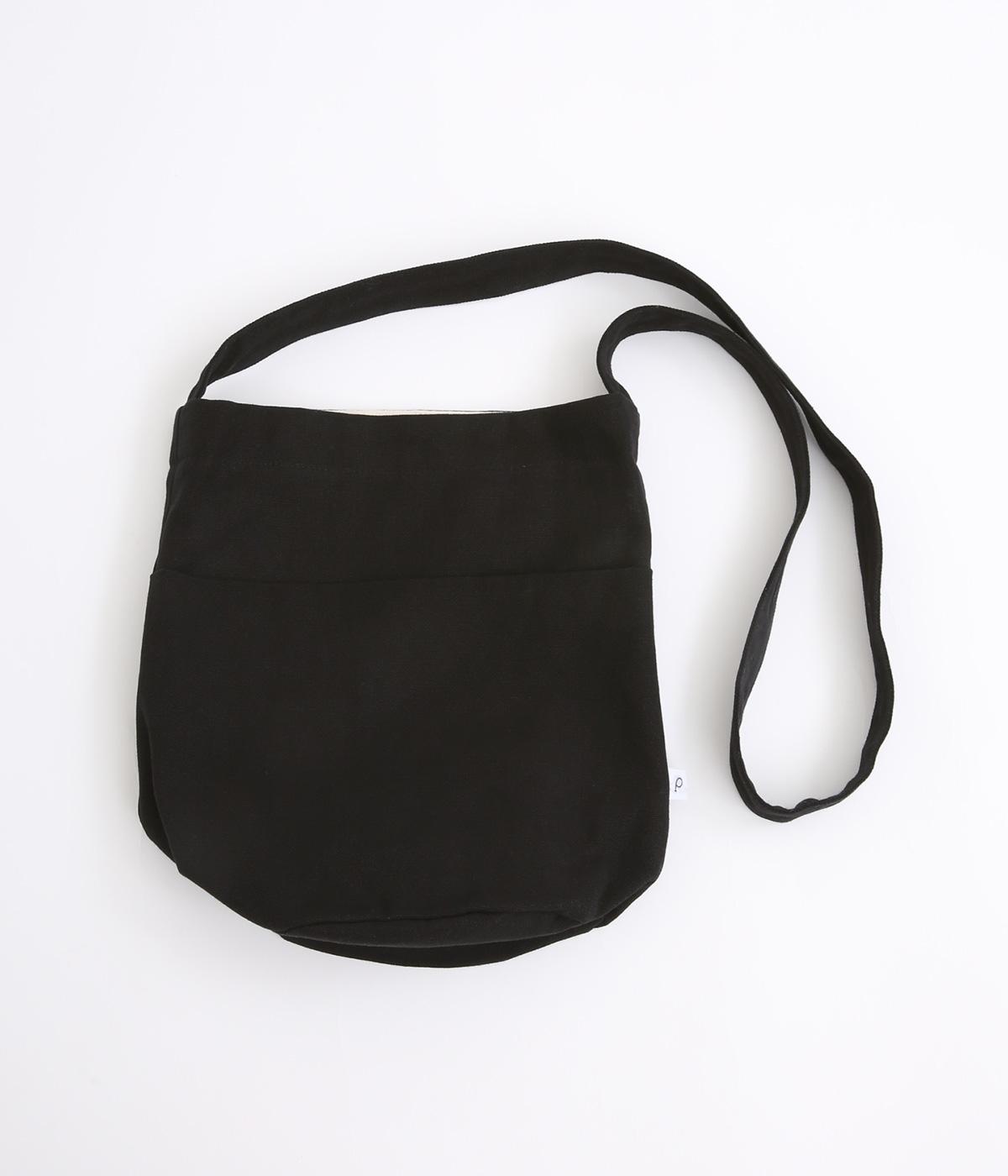 キャンバスバケットショルダーバック(ブラック-F)