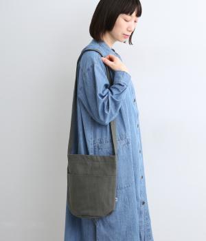 キャンバスバケットショルダーバック(グレー-F)
