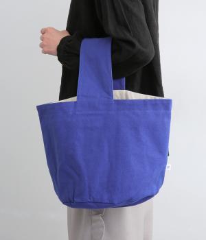 キャンバスバケットバッグスモール(ブルー-F)