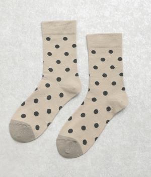 コットンドットバイカラーソックス