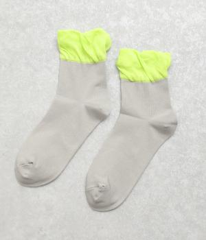 コットンフリルソックス(グレー-F)