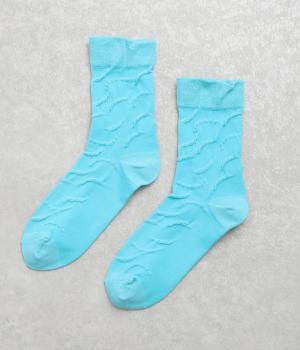 コットンパンピーソックス(ブルー-F)
