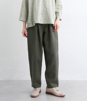 ヘビーリネンリラックステーパードパンツ