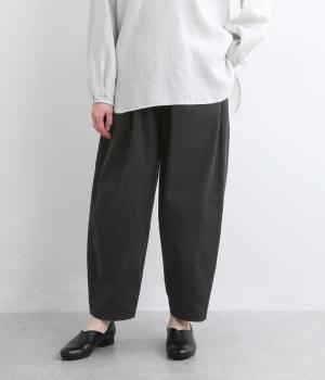 コットンツイルコクーンパンツ(ブラック-F)