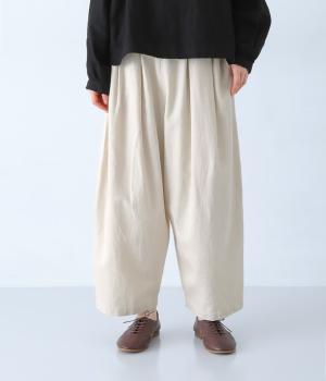 コットンリネンデニムフロントイージーパンツ(ナチュラル-F)