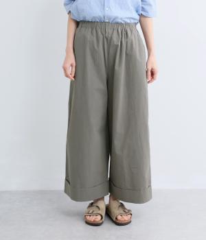 コットンダンプワッシャーダブルワイドパンツ(グレー-F)