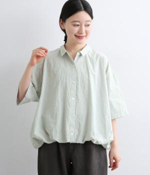 ドットジャカードバルーンブラウス(ライトグレー-F)