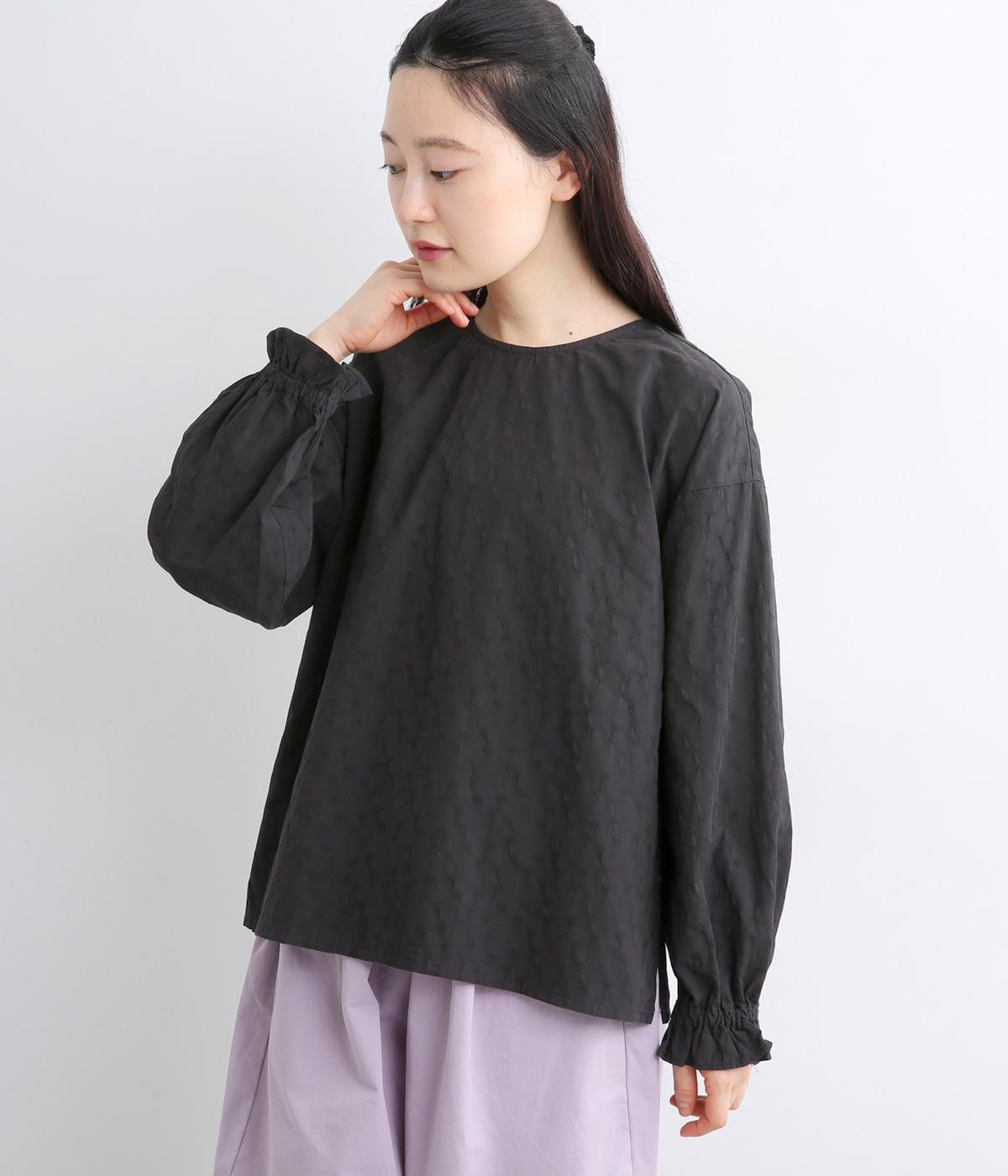 ドットジャカードプルオーバー(ブラック-F)