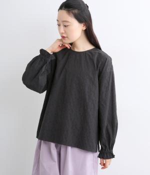 ドットジャカードプルオーバー(ブラック-F)